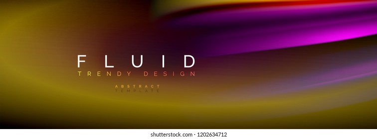 Fluid color wave line background. Trendy abstract layout template for business or technology presentation, internet poster or web brochure cover, wallpaper. Vector illustration
