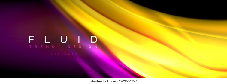 Fluid color wave line background. Trendy abstract layout template for business or technology presentation, internet poster or web brochure cover, wallpaper. Vector illustration