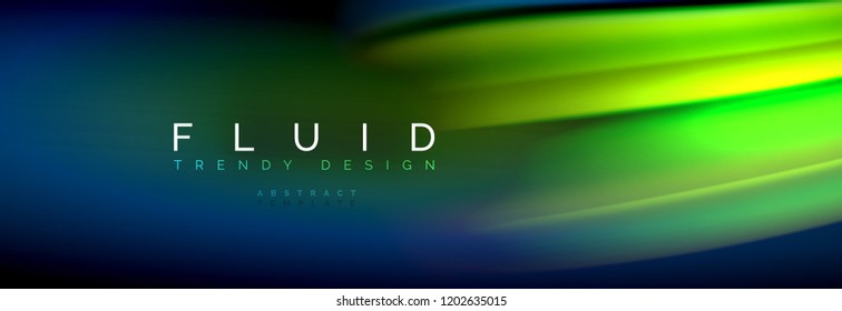 Fondo de la línea de onda de color fluido. Plantilla de diseño abstracto a la moda para presentación de negocios o tecnología, portada de póster de internet o de folletos web, fondo de pantalla. Ilustración del vector