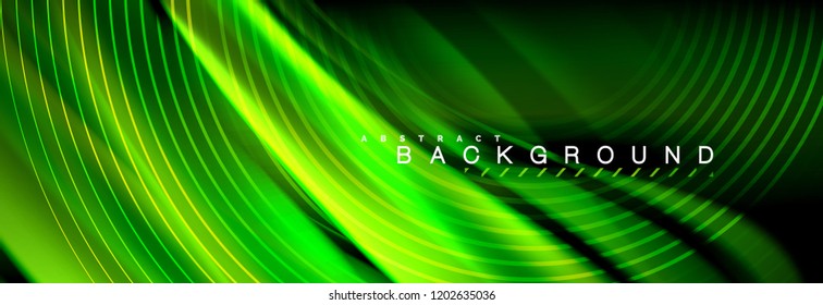 Fondo de la línea de onda de color fluido. Plantilla de diseño abstracto a la moda para presentación de negocios o tecnología, portada de póster de internet o de folletos web, fondo de pantalla. Ilustración del vector