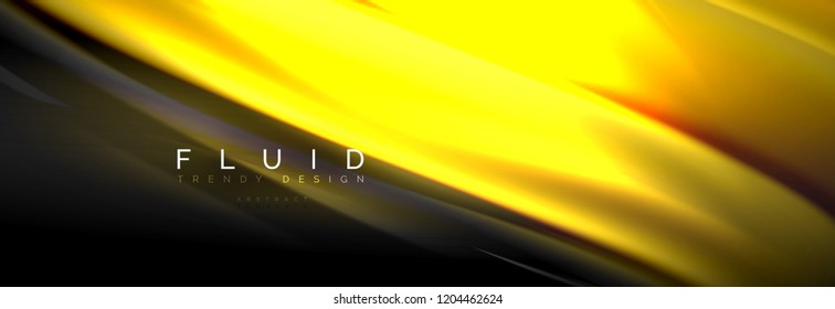 Fluid color wave line background. Trendy abstract layout template for business or technology presentation, internet poster or web brochure cover, wallpaper. Vector illustration