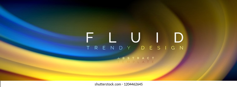 Fluid color wave line background. Trendy abstract layout template for business or technology presentation, internet poster or web brochure cover, wallpaper. Vector illustration
