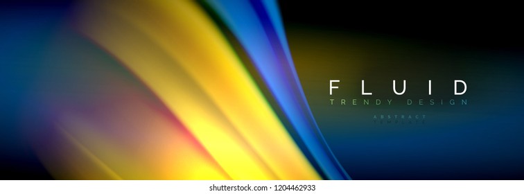 Fluid color wave line background. Trendy abstract layout template for business or technology presentation, internet poster or web brochure cover, wallpaper. Vector illustration
