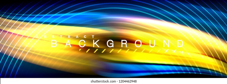 Fondo de la línea de onda de color fluido. Plantilla de diseño abstracto a la moda para presentación de negocios o tecnología, portada de póster de internet o de folletos web, fondo de pantalla. Ilustración del vector