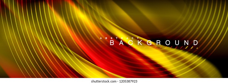 Fluid color wave line background. Trendy abstract layout template for business or technology presentation, internet poster or web brochure cover, wallpaper. Vector illustration
