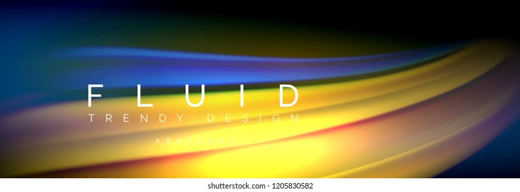 Fluid color wave line background. Trendy abstract layout template for business or technology presentation, internet poster or web brochure cover, wallpaper. Vector illustration