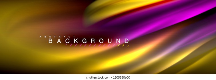 Fluid color wave line background. Trendy abstract layout template for business or technology presentation, internet poster or web brochure cover, wallpaper. Vector illustration