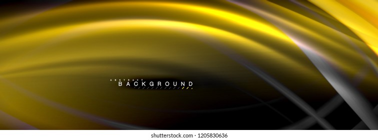 Fluid color wave line background. Trendy abstract layout template for business or technology presentation, internet poster or web brochure cover, wallpaper. Vector illustration