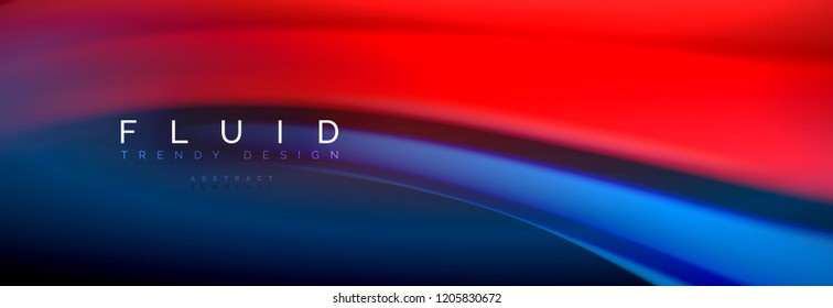 Fluid color wave line background. Trendy abstract layout template for business or technology presentation, internet poster or web brochure cover, wallpaper. Vector illustration