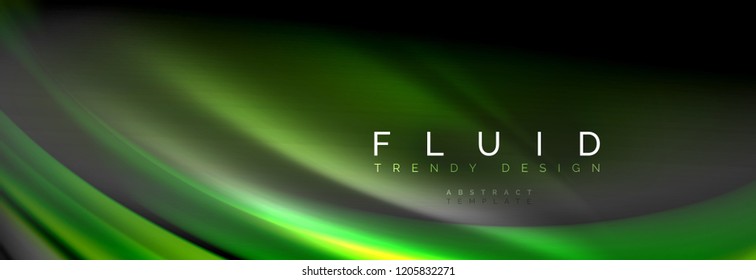 Fluid color wave line background. Trendy abstract layout template for business or technology presentation, internet poster or web brochure cover, wallpaper. Vector illustration