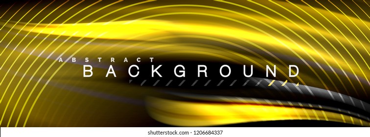 Fondo de la línea de onda de color fluido. Plantilla de diseño abstracto a la moda para presentación de negocios o tecnología, portada de póster de internet o de folletos web, fondo de pantalla. Ilustración del vector