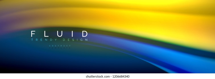 Fluid color wave line background. Trendy abstract layout template for business or technology presentation, internet poster or web brochure cover, wallpaper. Vector illustration