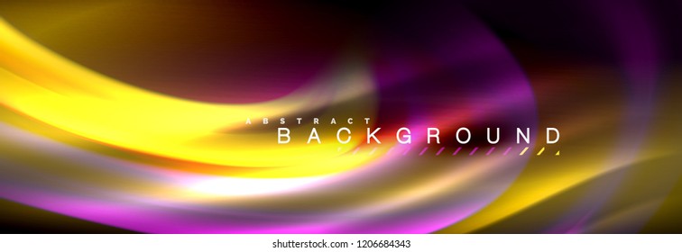 Fluid color wave line background. Trendy abstract layout template for business or technology presentation, internet poster or web brochure cover, wallpaper. Vector illustration
