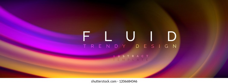 Fluid color wave line background. Trendy abstract layout template for business or technology presentation, internet poster or web brochure cover, wallpaper. Vector illustration