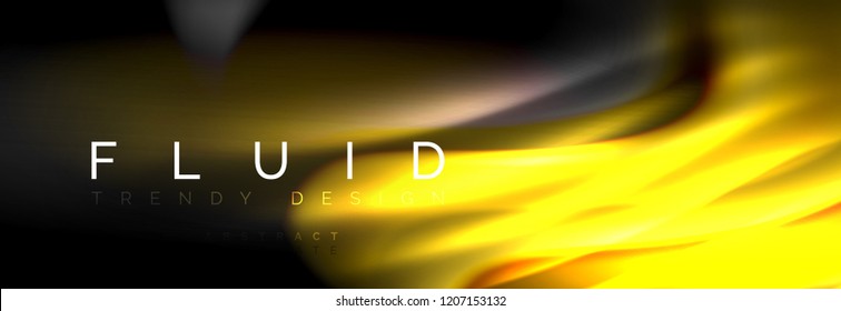 Fluid color wave line background. Trendy abstract layout template for business or technology presentation, internet poster or web brochure cover, wallpaper. Vector illustration