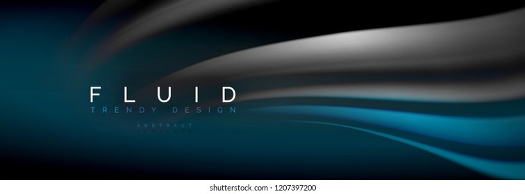 Fluid color wave line background. Trendy abstract layout template for business or technology presentation, internet poster or web brochure cover, wallpaper. Vector illustration