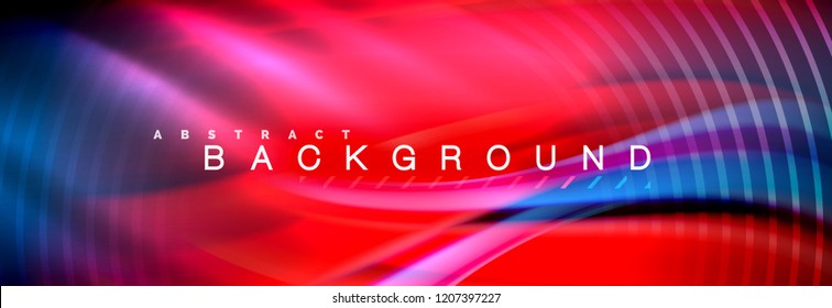 Fluid color wave line background. Trendy abstract layout template for business or technology presentation, internet poster or web brochure cover, wallpaper. Vector illustration
