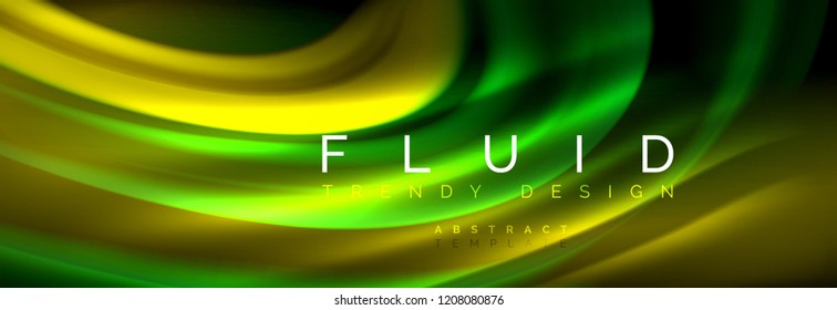 Fluid color wave line background. Trendy abstract layout template for business or technology presentation, internet poster or web brochure cover, wallpaper. Vector illustration