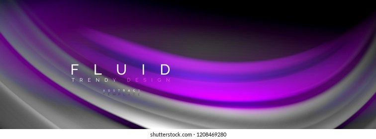 Fluid color wave line background. Trendy abstract layout template for business or technology presentation, internet poster or web brochure cover, wallpaper. Vector illustration