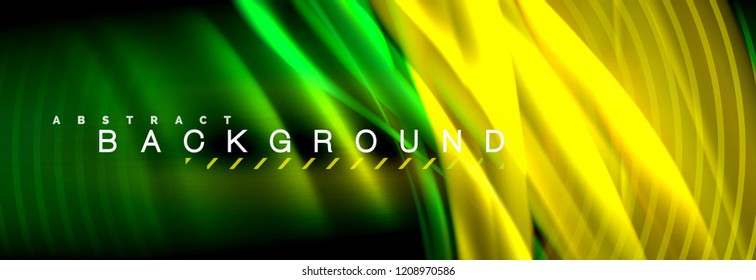 Fondo de la línea de onda de color fluido. Plantilla de diseño abstracto a la moda para presentación de negocios o tecnología, portada de póster de internet o de folletos web, fondo de pantalla. Ilustración del vector