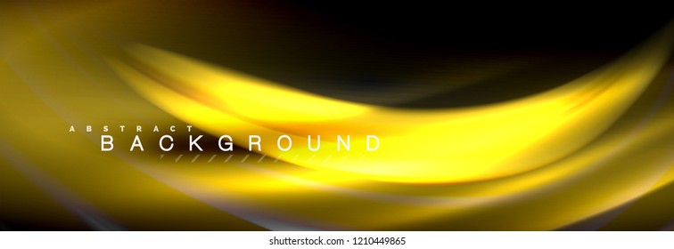 Fondo de la línea de onda de color fluido. Plantilla de diseño abstracto a la moda para presentación de negocios o tecnología, portada de póster de internet o de folletos web, fondo de pantalla. Ilustración del vector