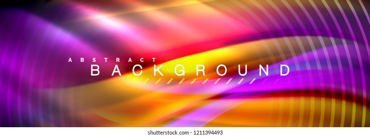 Fluid color wave line background. Trendy abstract layout template for business or technology presentation, internet poster or web brochure cover, wallpaper. Vector illustration