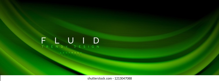 Fluid color wave line background. Trendy abstract layout template for business or technology presentation, internet poster or web brochure cover, wallpaper. Vector illustration