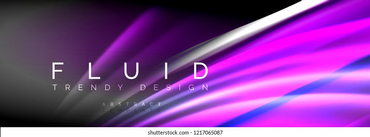 Fluid color wave line background. Trendy abstract layout template for business or technology presentation, internet poster or web brochure cover, wallpaper. Vector illustration
