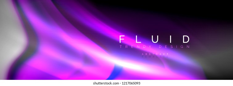 Fluid color wave line background. Trendy abstract layout template for business or technology presentation, internet poster or web brochure cover, wallpaper. Vector illustration