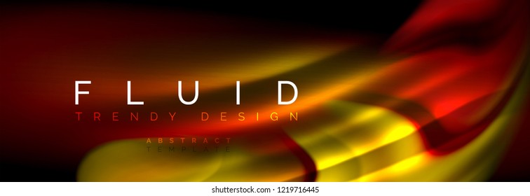 Fluid color wave line background. Trendy abstract layout template for business or technology presentation, internet poster or web brochure cover, wallpaper. Vector illustration