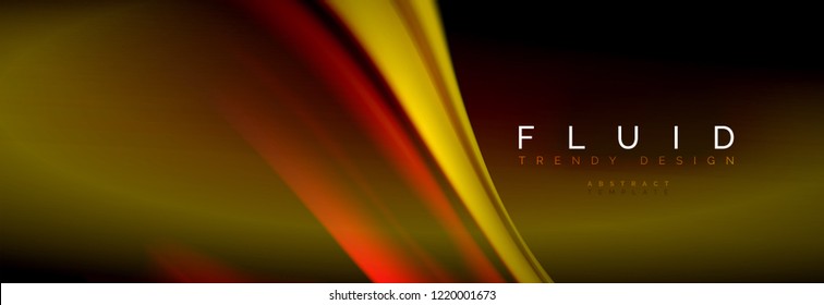 Fluid color wave line background. Trendy abstract layout template for business or technology presentation, internet poster or web brochure cover, wallpaper. Vector illustration