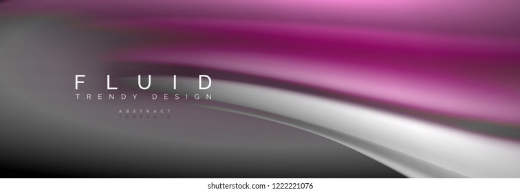 Fluid color wave line background. Trendy abstract layout template for business or technology presentation, internet poster or web brochure cover, wallpaper. Vector illustration