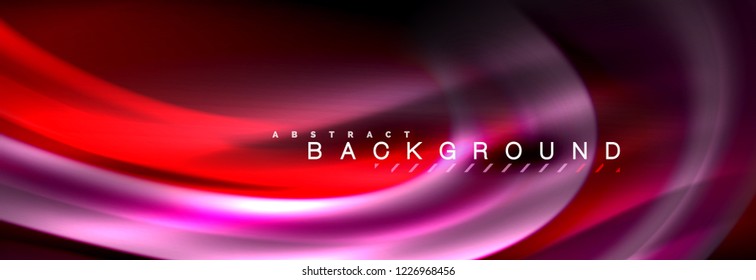 Fluid color wave line background. Trendy abstract layout template for business or technology presentation, internet poster or web brochure cover, wallpaper. Vector illustration
