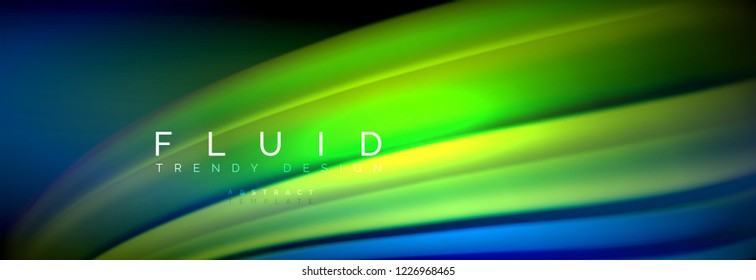 Fluid color wave line background. Trendy abstract layout template for business or technology presentation, internet poster or web brochure cover, wallpaper. Vector illustration