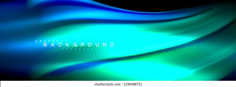 Fluid color wave line background. Trendy abstract layout template for business or technology presentation, internet poster or web brochure cover, wallpaper. Vector illustration