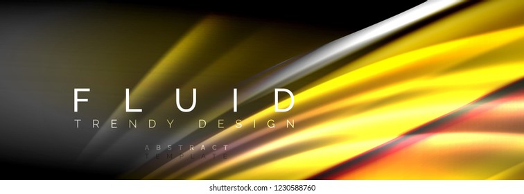 Fluid color wave line background. Trendy abstract layout template for business or technology presentation, internet poster or web brochure cover, wallpaper. Vector illustration