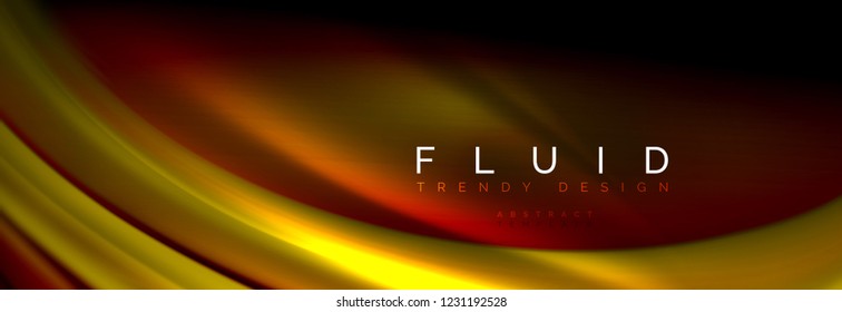 Fluid color wave line background. Trendy abstract layout template for business or technology presentation, internet poster or web brochure cover, wallpaper. Vector illustration
