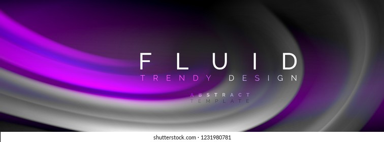 Fluid color wave line background. Trendy abstract layout template for business or technology presentation, internet poster or web brochure cover, wallpaper. Vector illustration