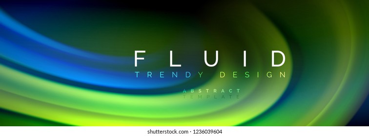 Fluid color wave line background. Trendy abstract layout template for business or technology presentation, internet poster or web brochure cover, wallpaper. Vector illustration