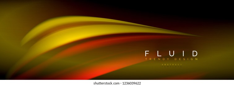 Flüssige Farbwellenlinie, Hintergrund. Trendy abstrakte Layout-Vorlage für Geschäfts- oder Technologiepräsentationen, Internet-Poster oder Web-Broschüren-Cover, Bildschirmhintergrund. Vektorgrafik