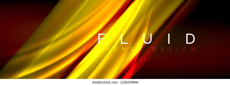 Fluid color wave line background. Trendy abstract layout template for business or technology presentation, internet poster or web brochure cover, wallpaper. Vector illustration