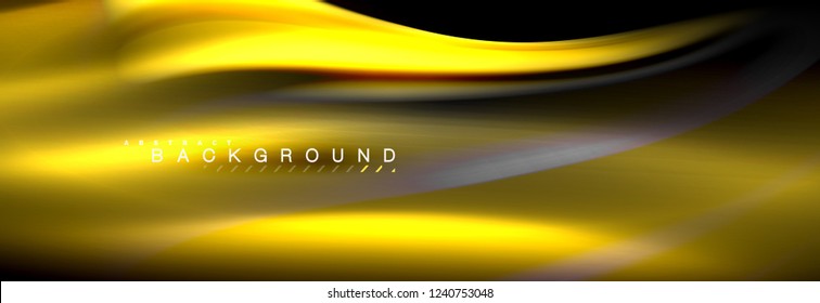 Fondo de la línea de onda de color fluido. Plantilla de diseño abstracto a la moda para presentación de negocios o tecnología, portada de póster de internet o de folletos web, fondo de pantalla. Ilustración del vector