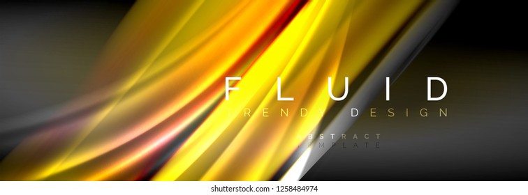 Fluid color wave line background. Trendy abstract layout template for business or technology presentation, internet poster or web brochure cover, wallpaper. Vector illustration