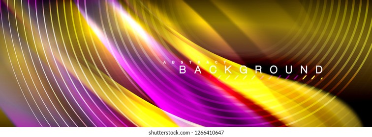 Fluid color wave line background. Trendy abstract layout template for business or technology presentation, internet poster or web brochure cover, wallpaper. Vector illustration