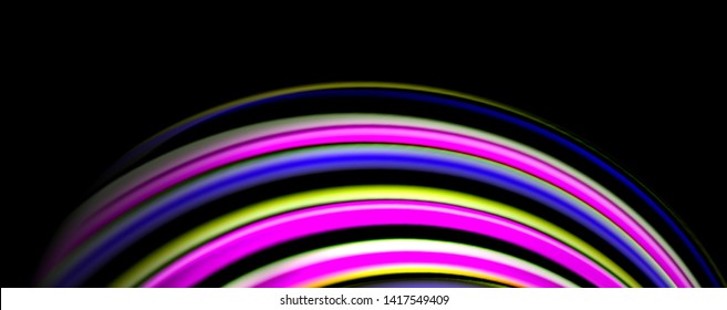 Olas de color fluido con efectos de luz, fondo abstracto vectorial, plantilla moderna