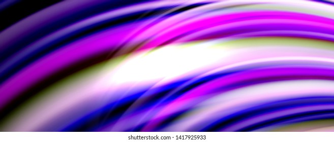 Fluid color waves with light effects, vector abstract background, modern template