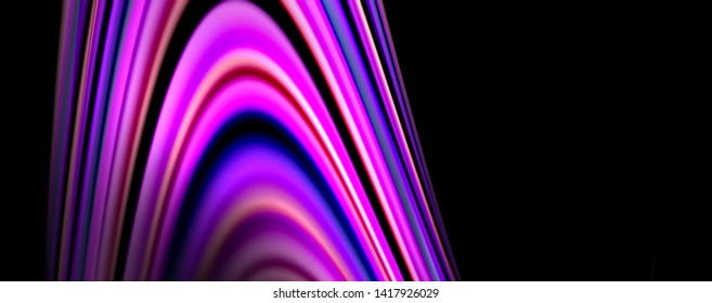 Fluid color waves with light effects, vector abstract background, modern template
