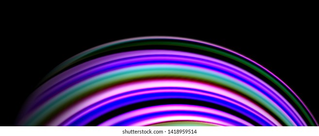 Olas de color fluido con efectos de luz, fondo abstracto vectorial, plantilla moderna