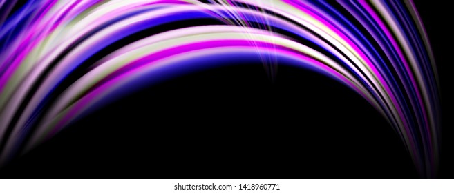 Fluid color waves with light effects, vector abstract background, modern template