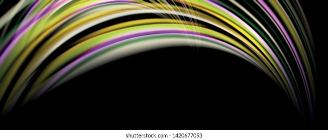 Fluid color waves with light effects, vector abstract background, modern template